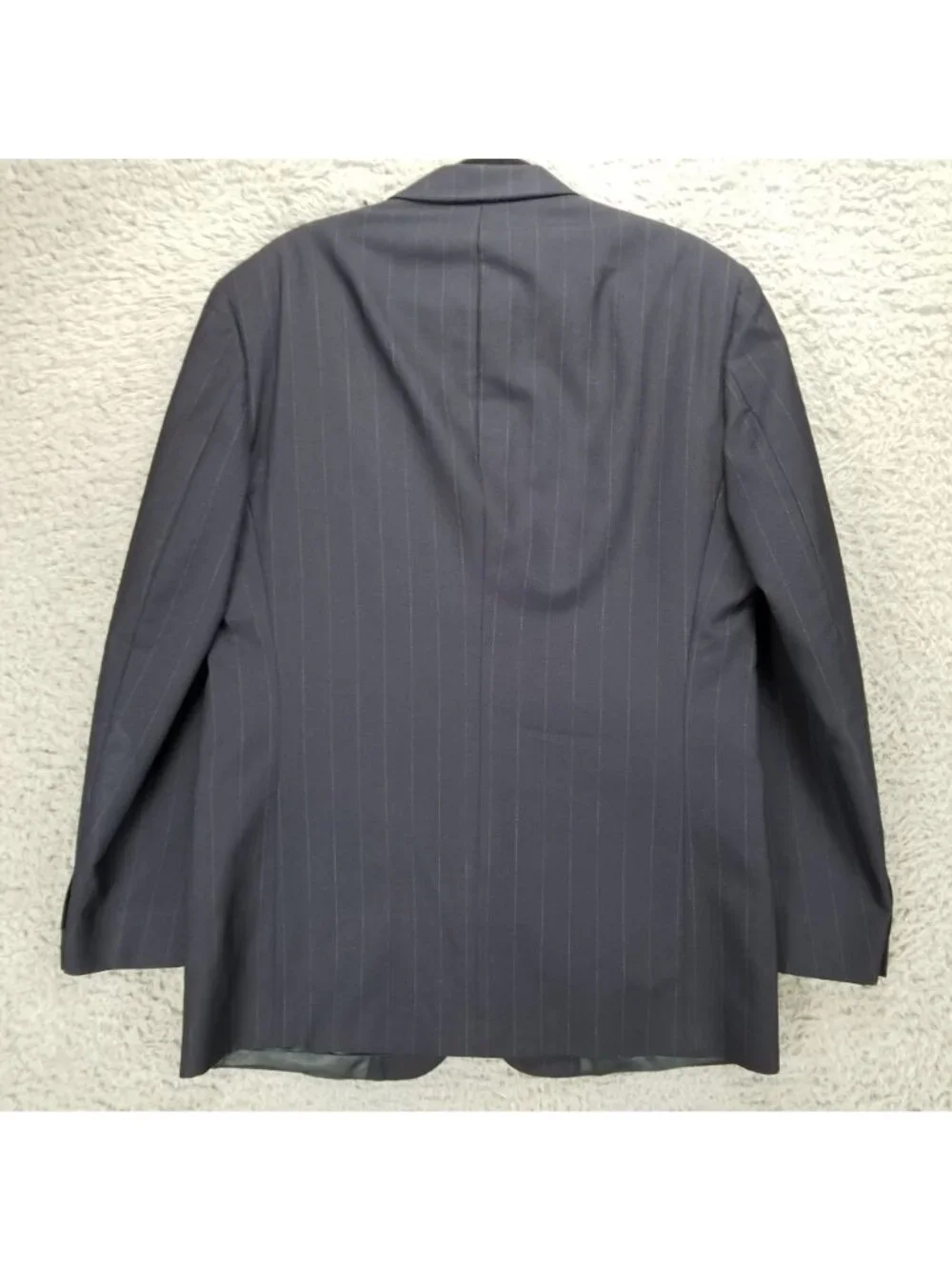 Christian Dior Jacket Mens 42L Blue Stripe 100% Wool Long Sleeve 2 Button *Read*